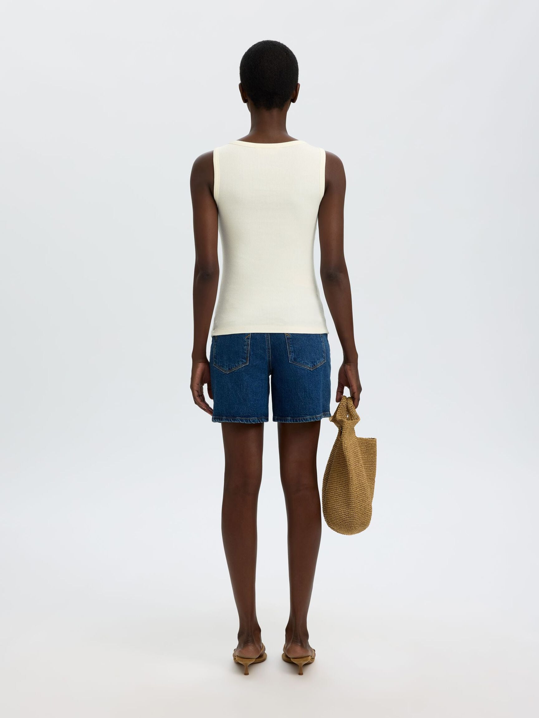 Selected Femme Wanna Tank - Snow White