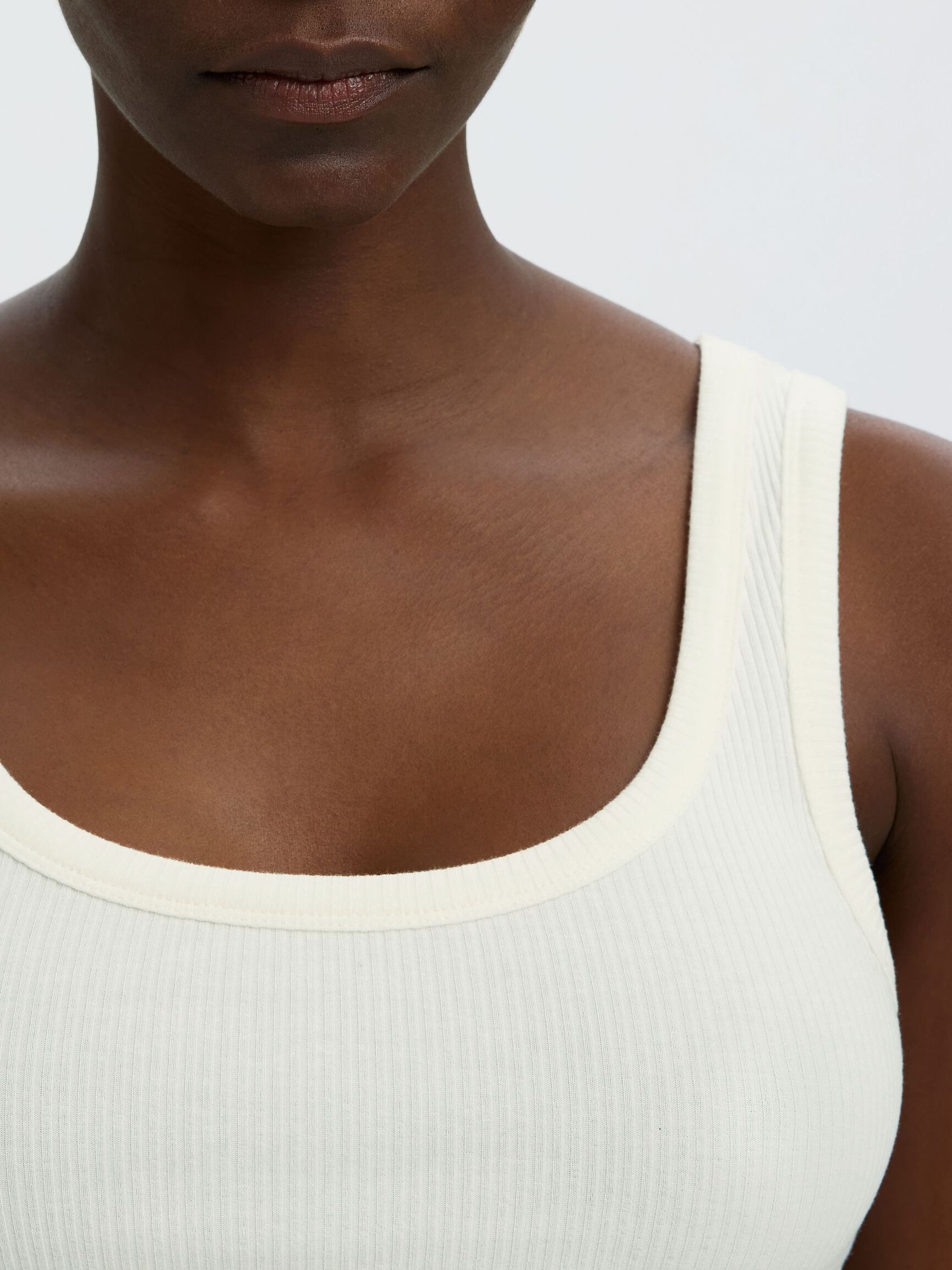 Selected Femme Wanna Tank - Snow White