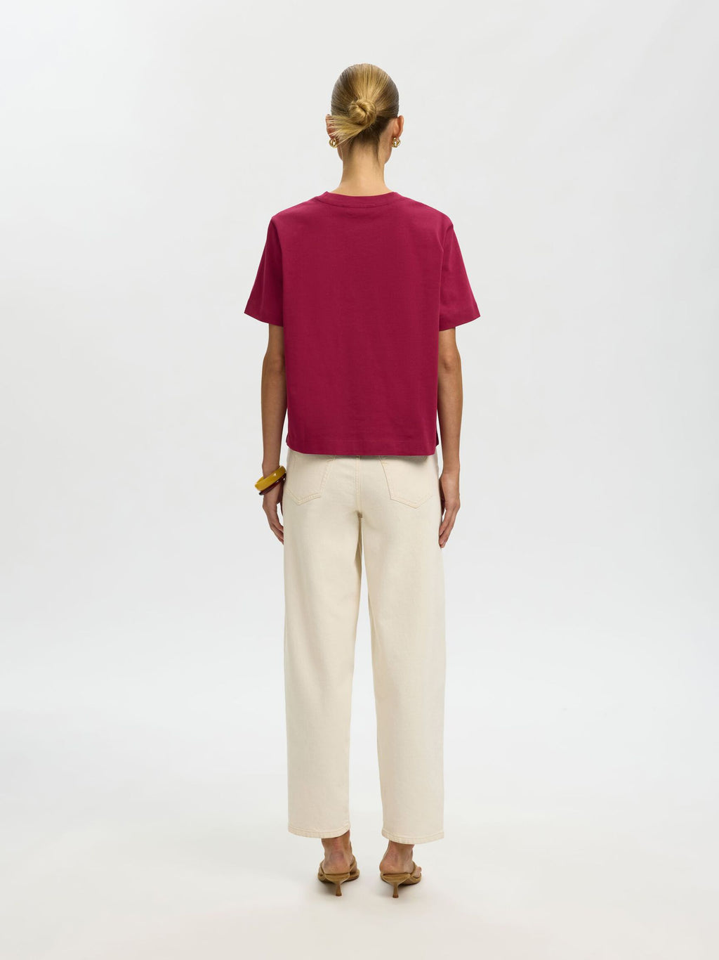 Selected Femme Essential Boxy Tee - Anemone