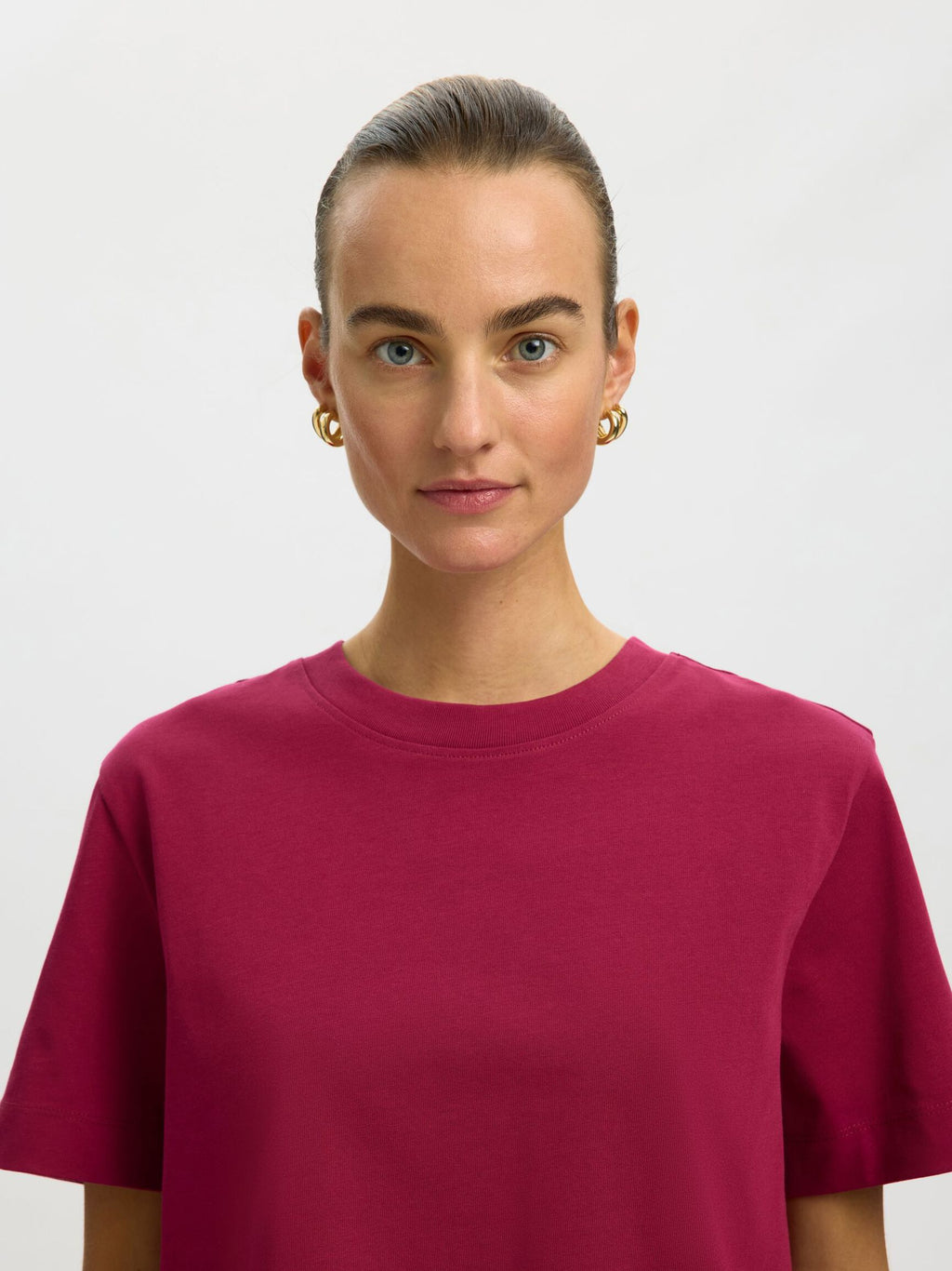 Selected Femme Essential Boxy Tee - Anemone