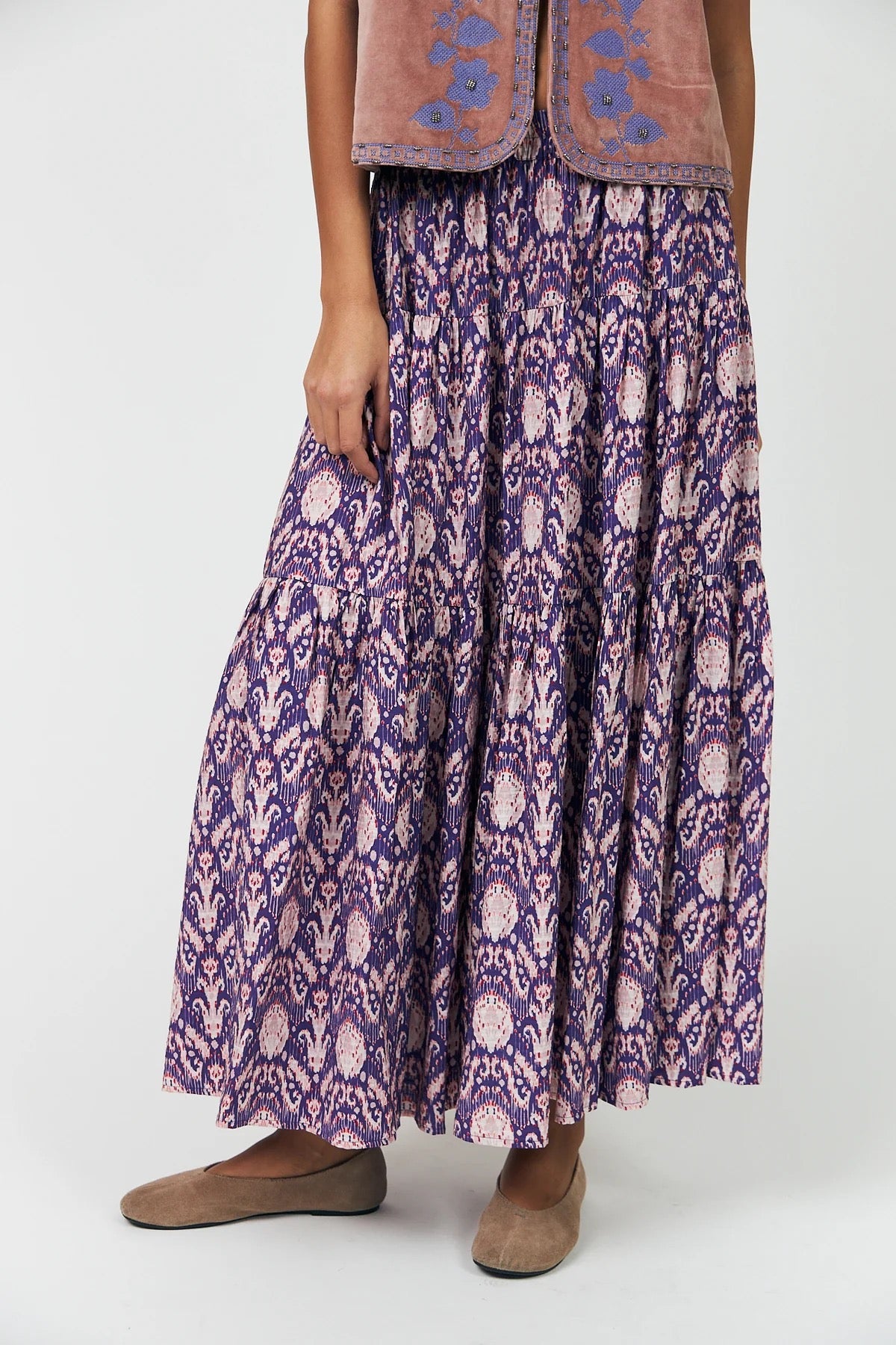 Lollys Laundry Sunset Maxi Skirt - Graphic Print