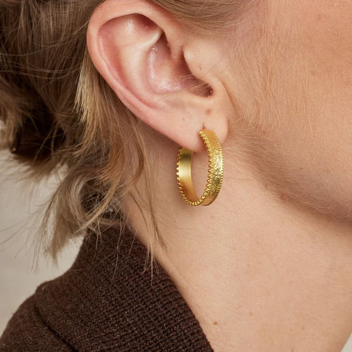 Ashiana Silvia Gold Hoop Earrings