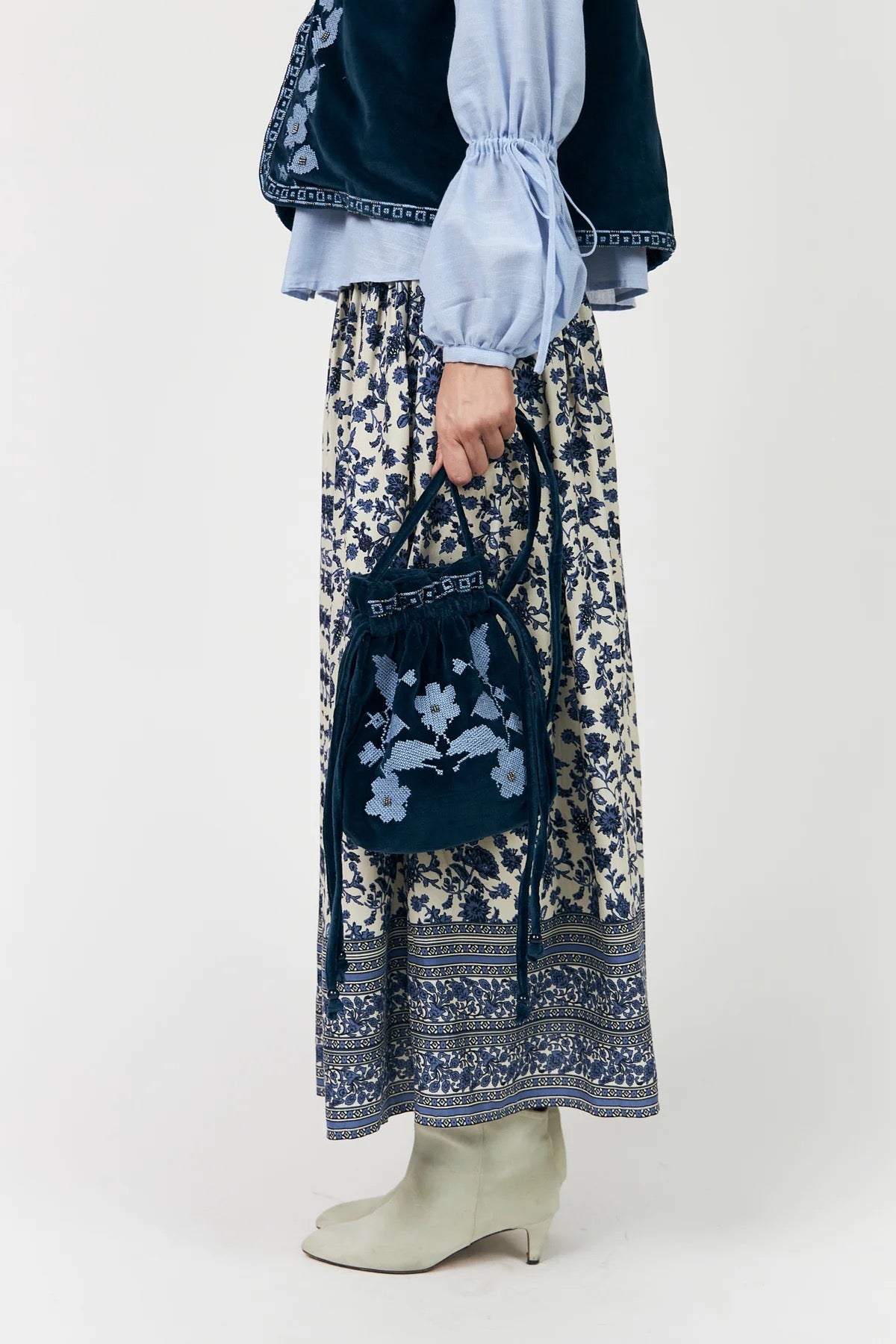 Lollys Laundry Myra Maxi Skirt - Blue