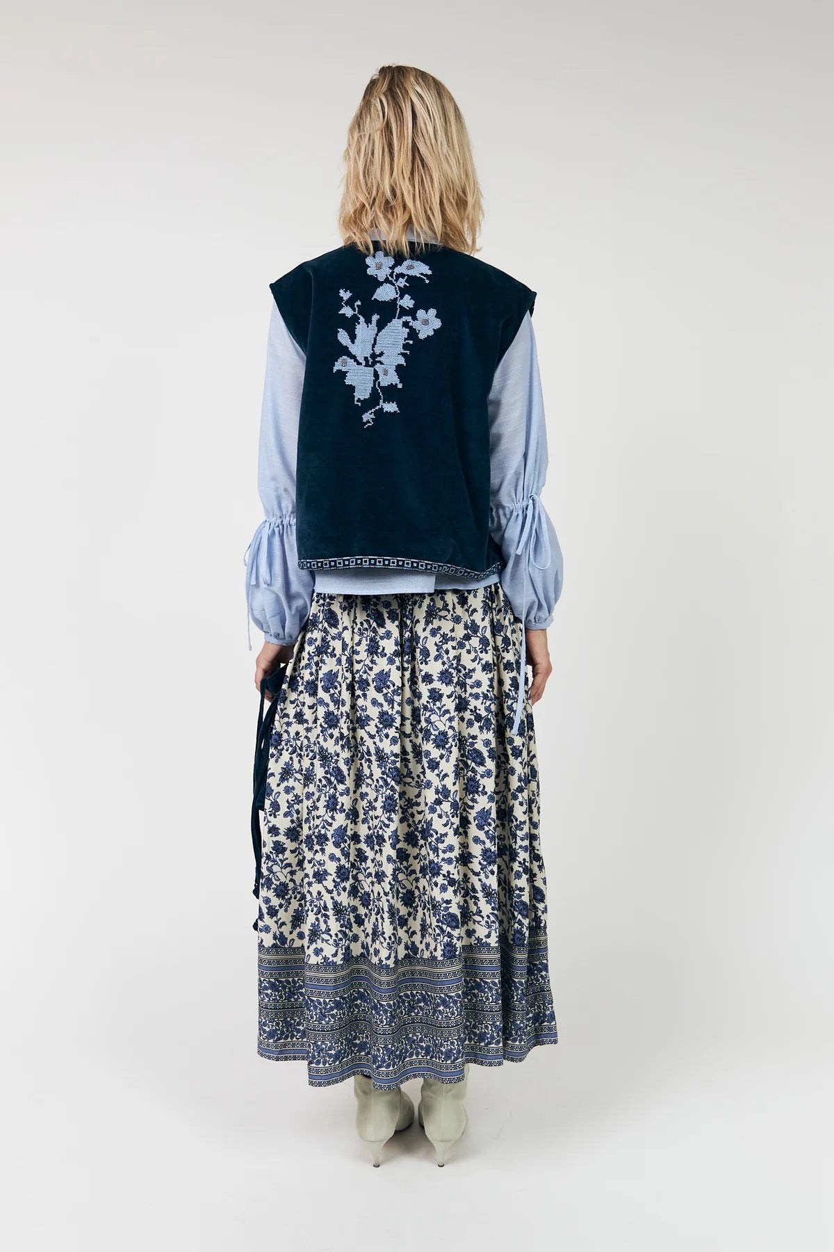 Lollys Laundry Myra Maxi Skirt - Blue