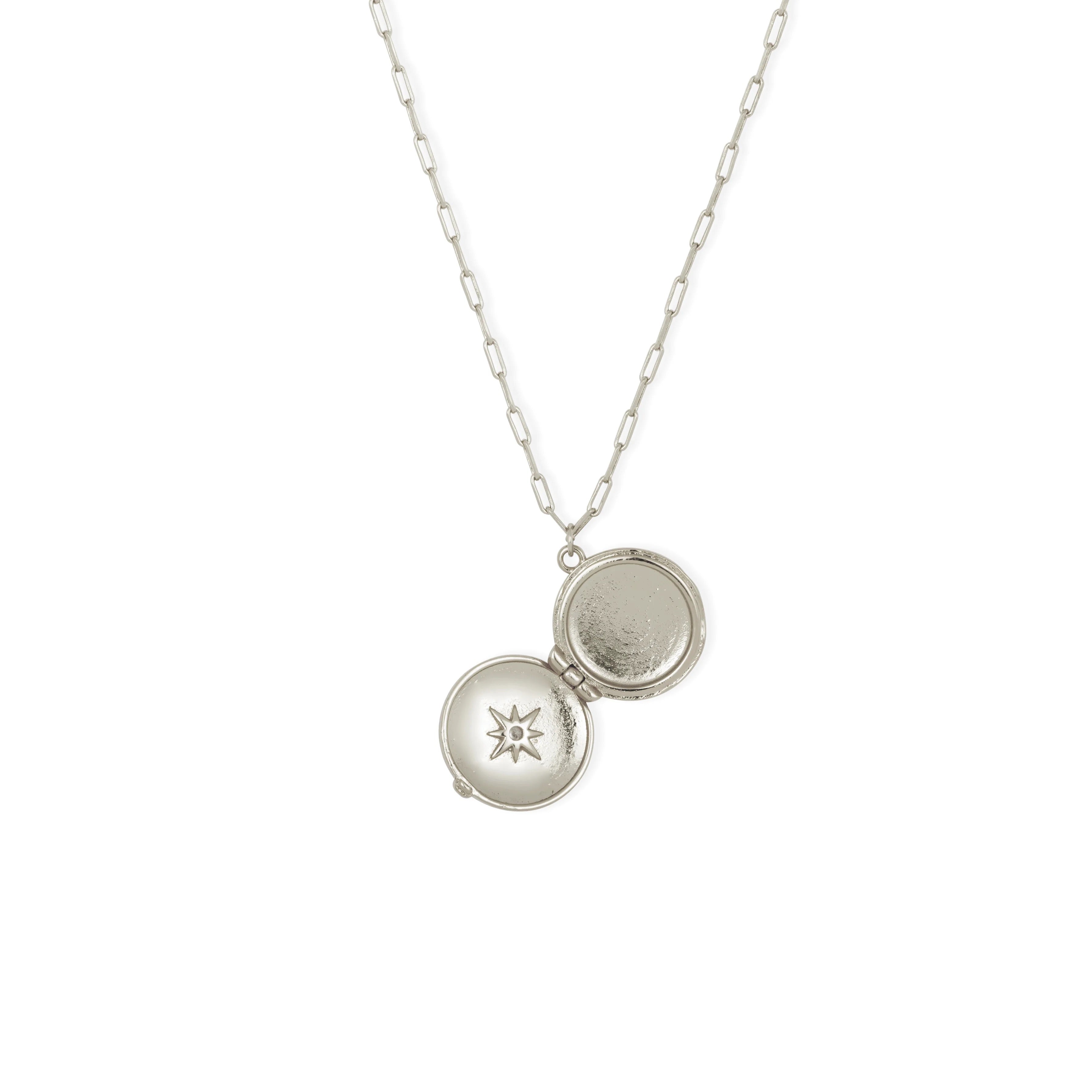 Ashiana Silver Star Locket Necklace