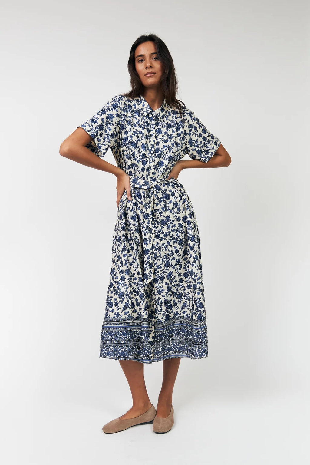 Lollys Laundry Blake Midi Dress - Blue