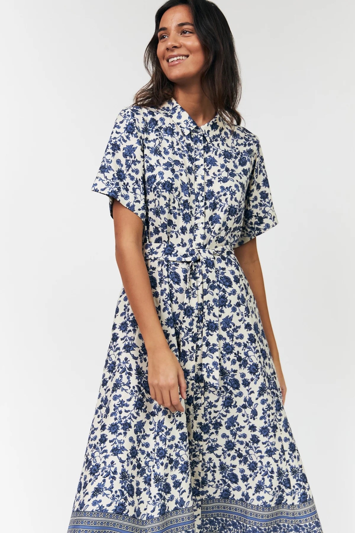 Lollys Laundry Blake Midi Dress - Blue
