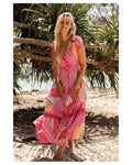 Jaase Viva Bonita Print Carmen Maxi - Pink