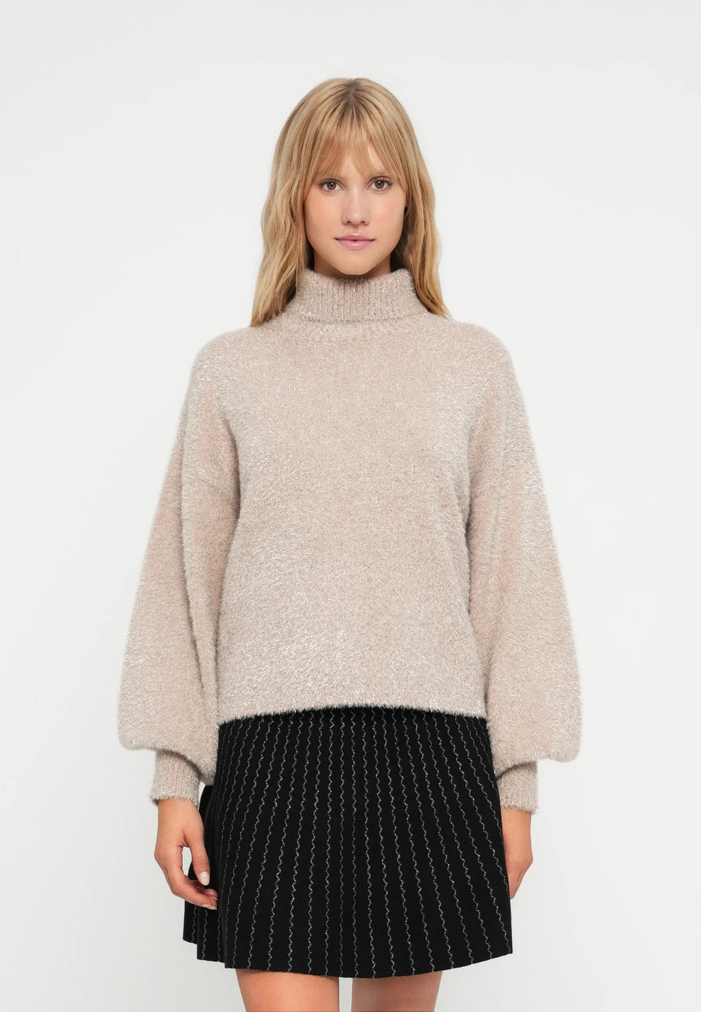 YAS Listra Glitter Pullover - Birch