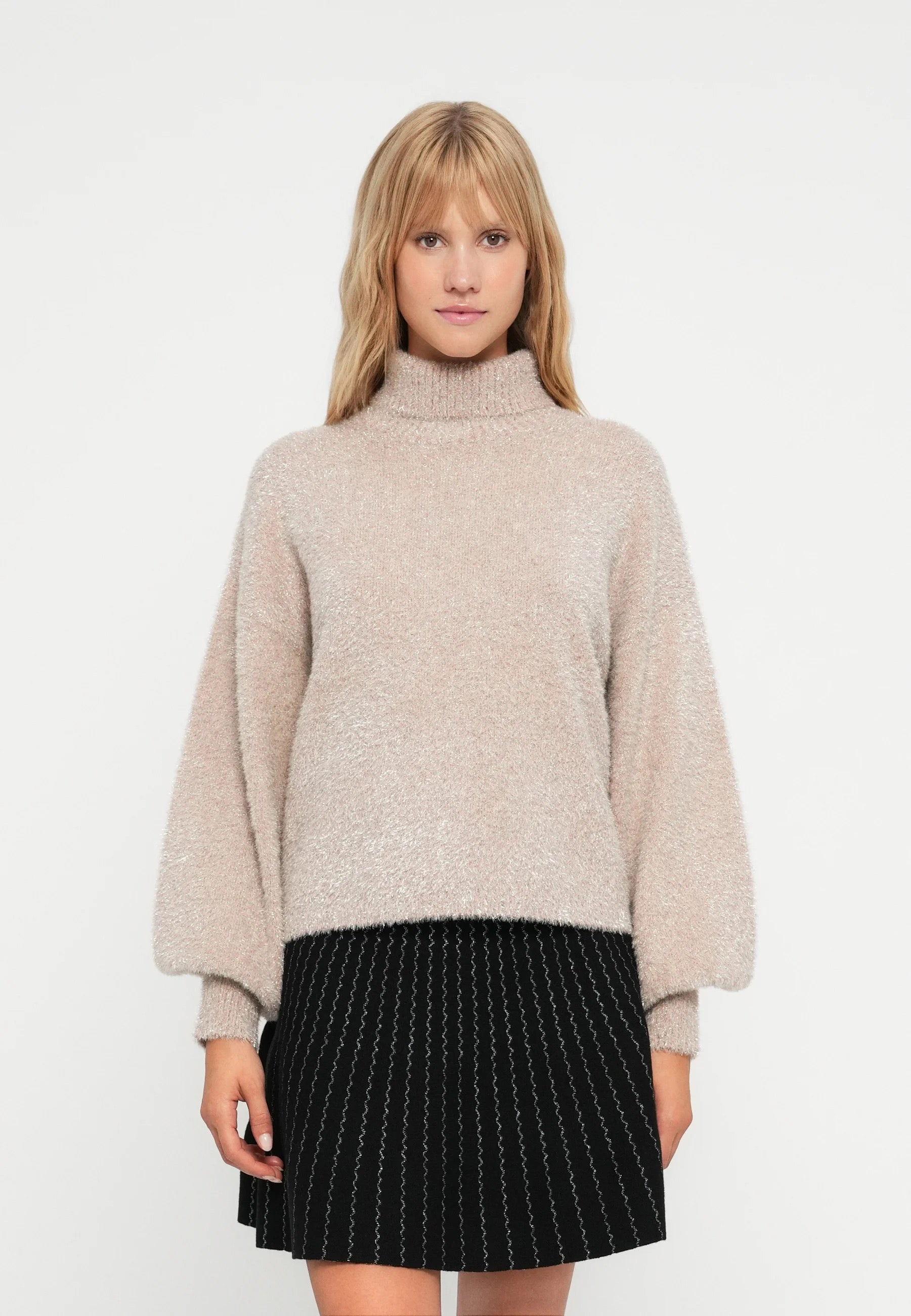 YAS Listra Glitter Pullover - Birch