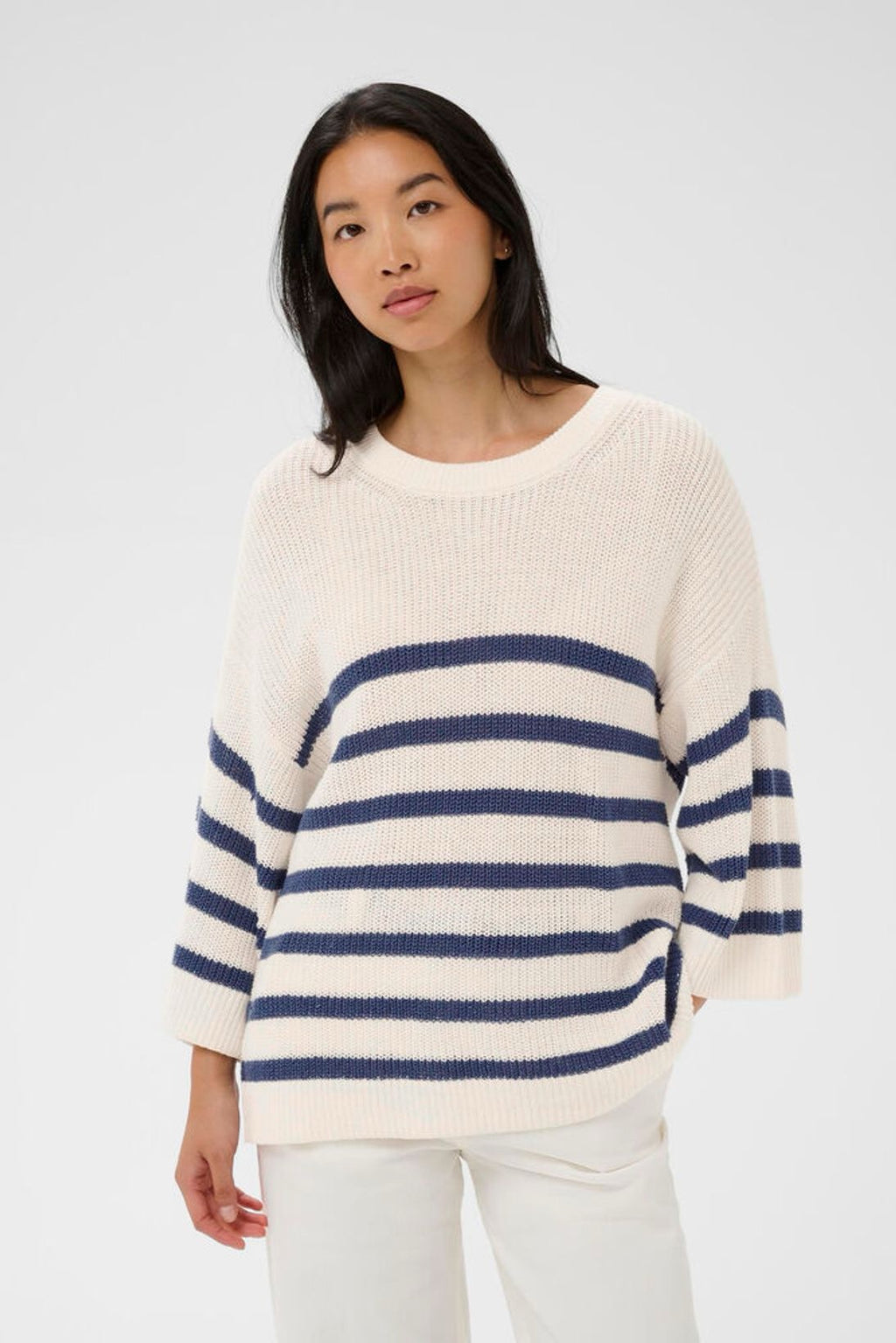 Part Two Alzia Knit Pullover - Blue Stripe