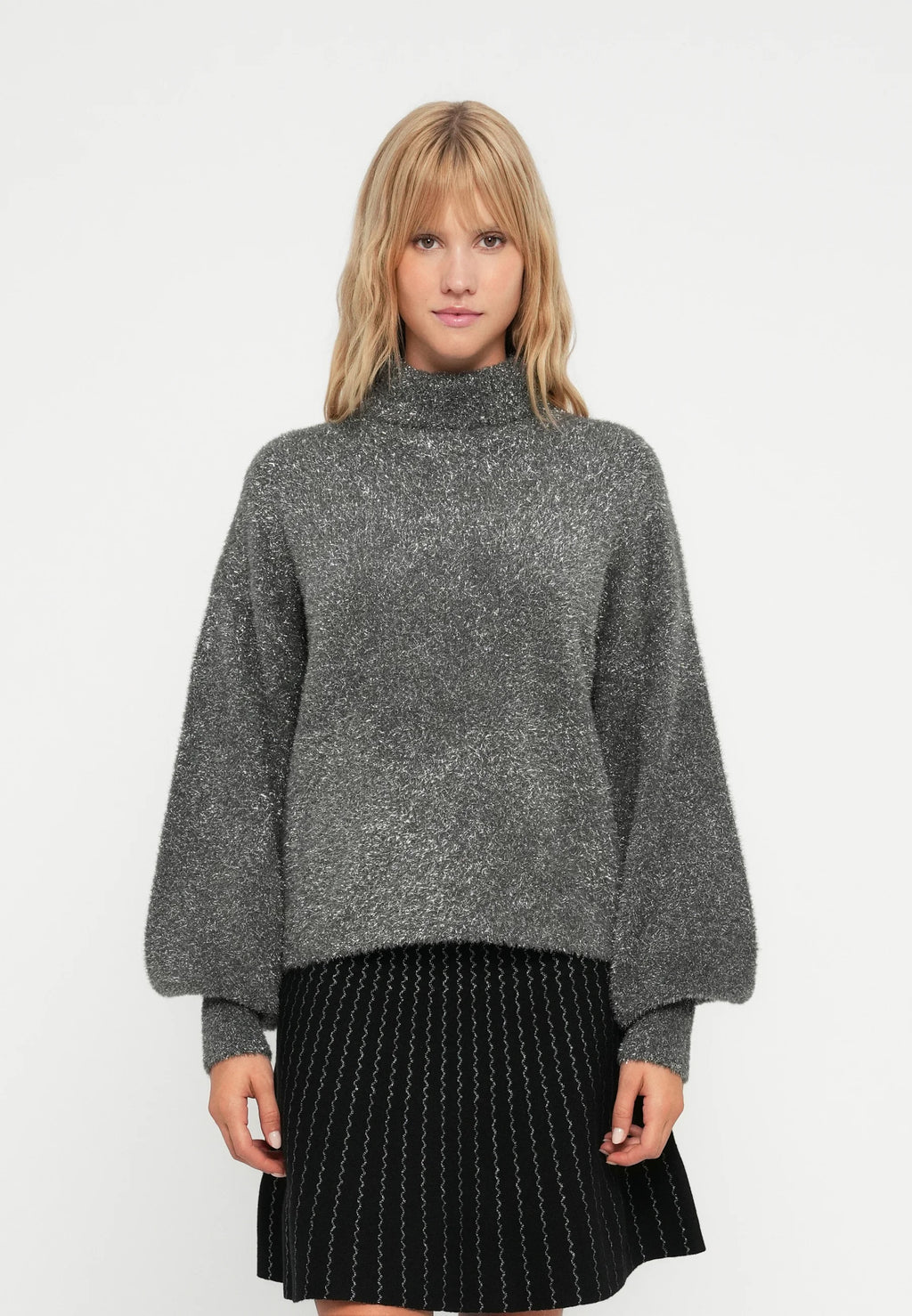YAS Listra Glitter Pullover - Magnet