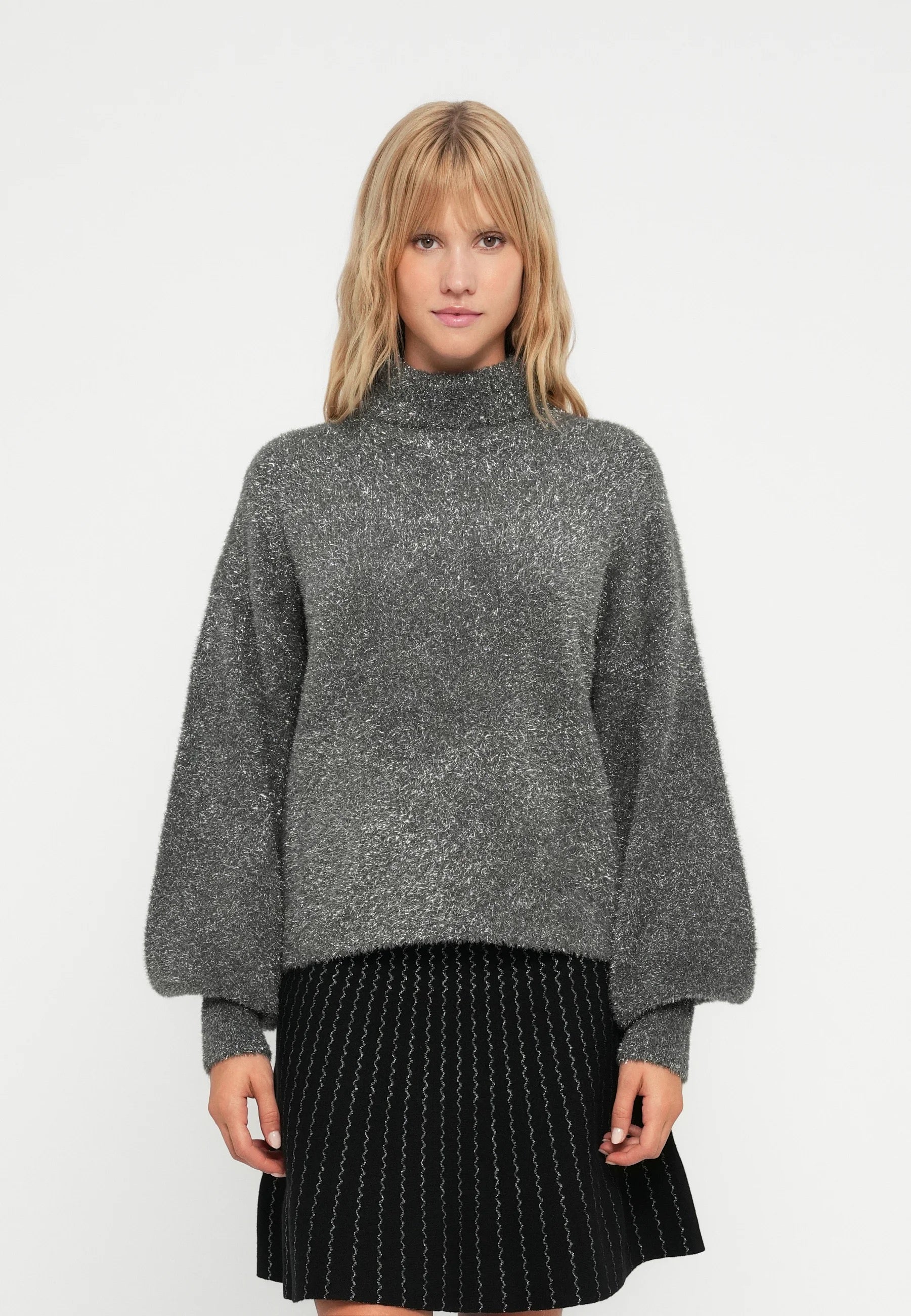 YAS Listra Glitter Pullover - Magnet