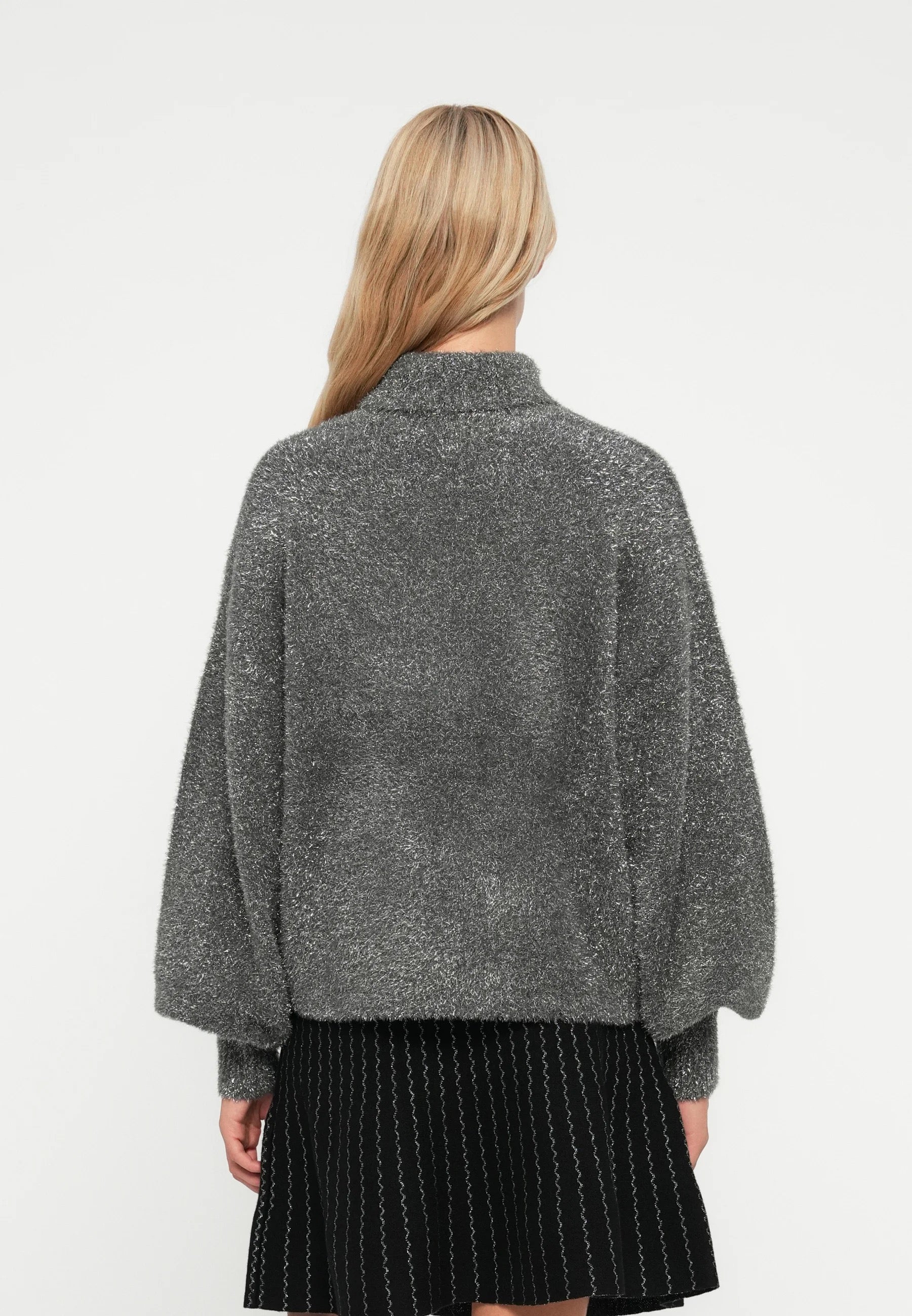 YAS Listra Glitter Pullover - Magnet