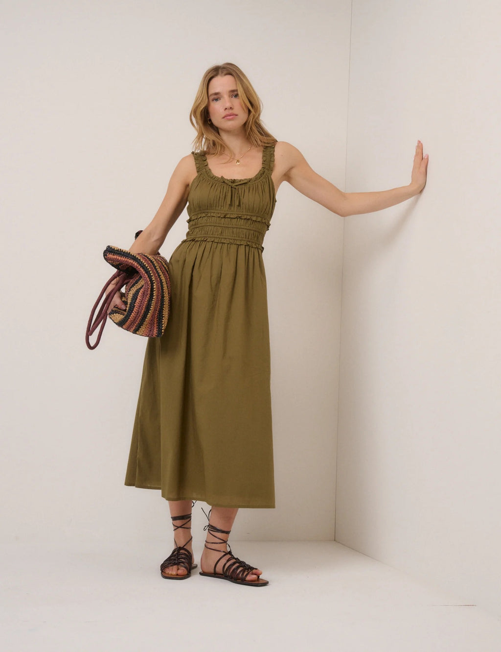 Nobody's Child Sleeveless Ariel Midi Dress - Green