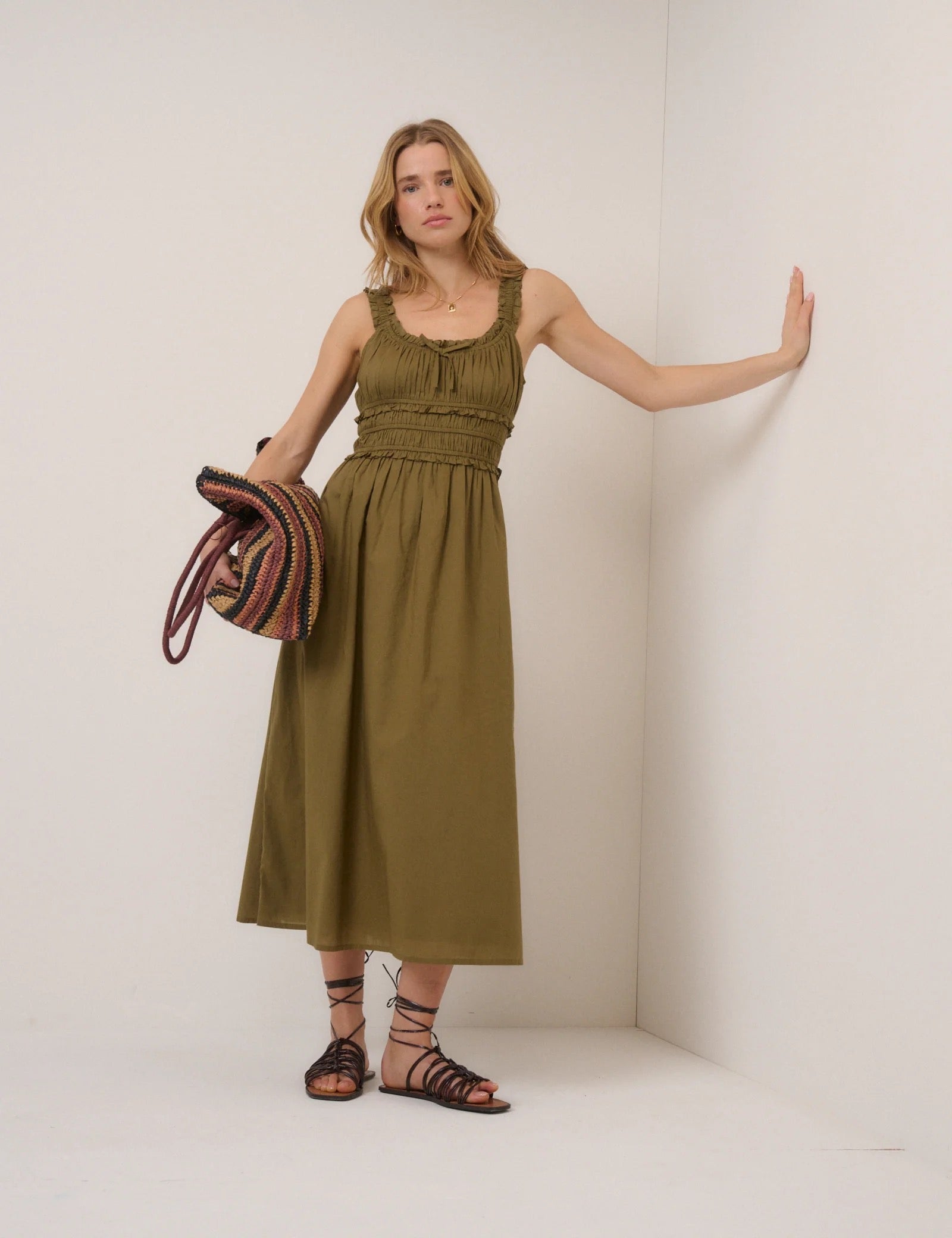 Nobody's Child Sleeveless Ariel Midi Dress - Green