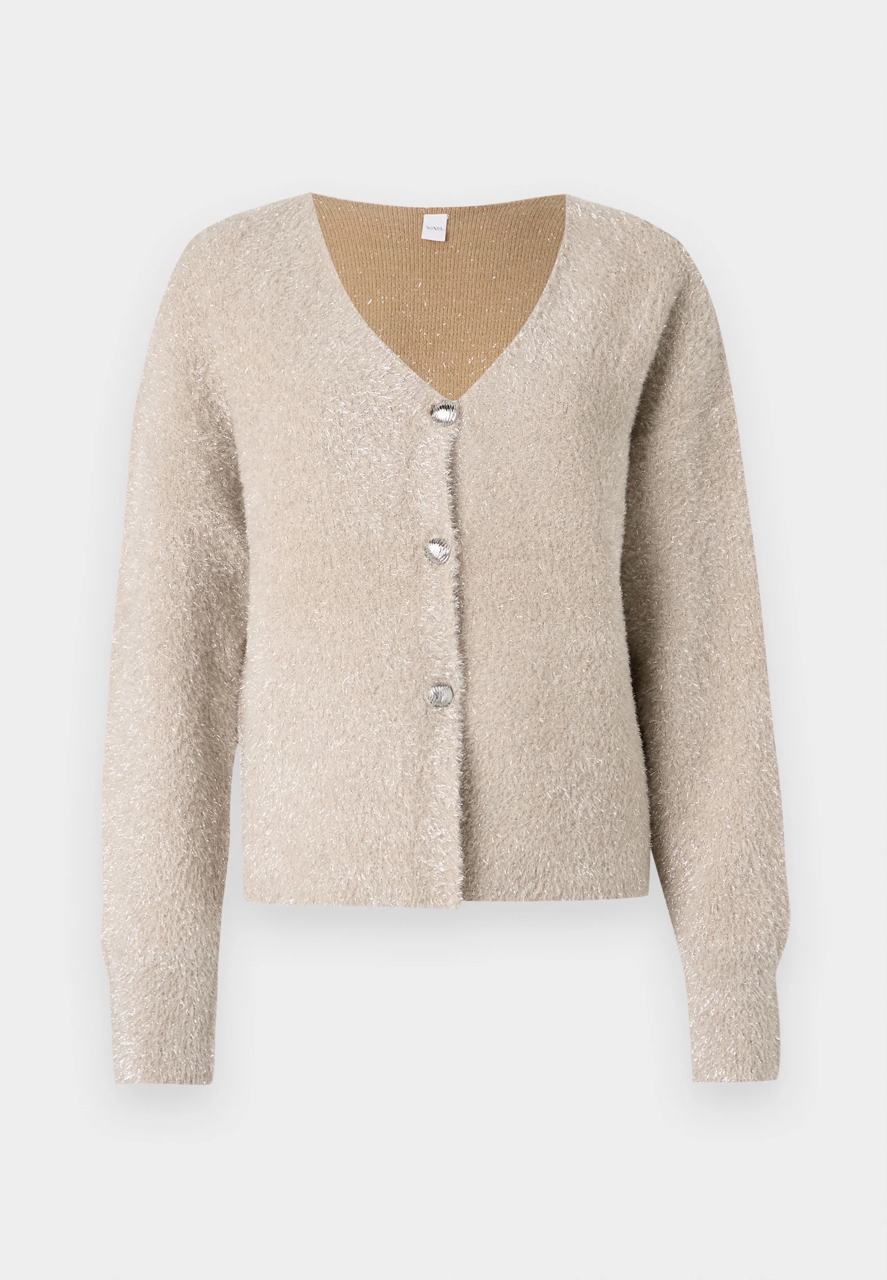 YAS Listra Glitter Cardigan - Birch