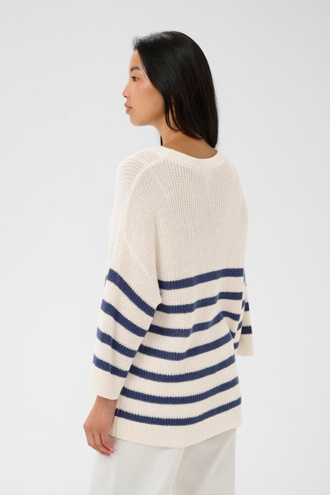 Part Two Alzia Knit Pullover - Blue Stripe