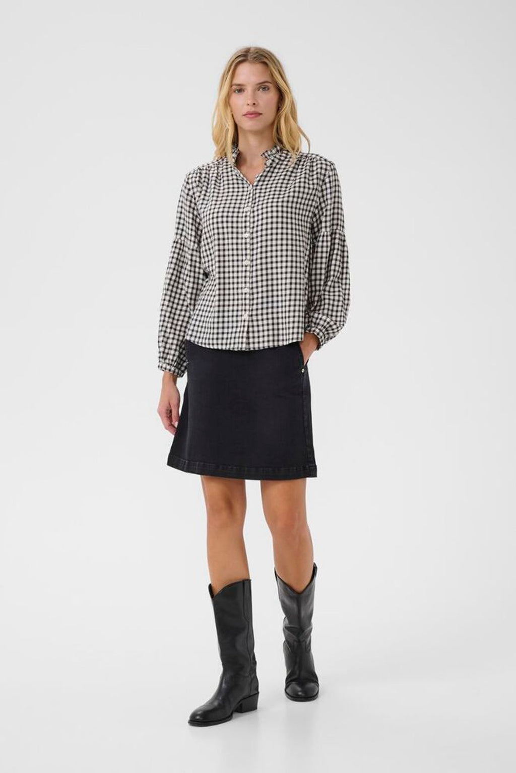 Part Two Samilla Shirt - Navy Check