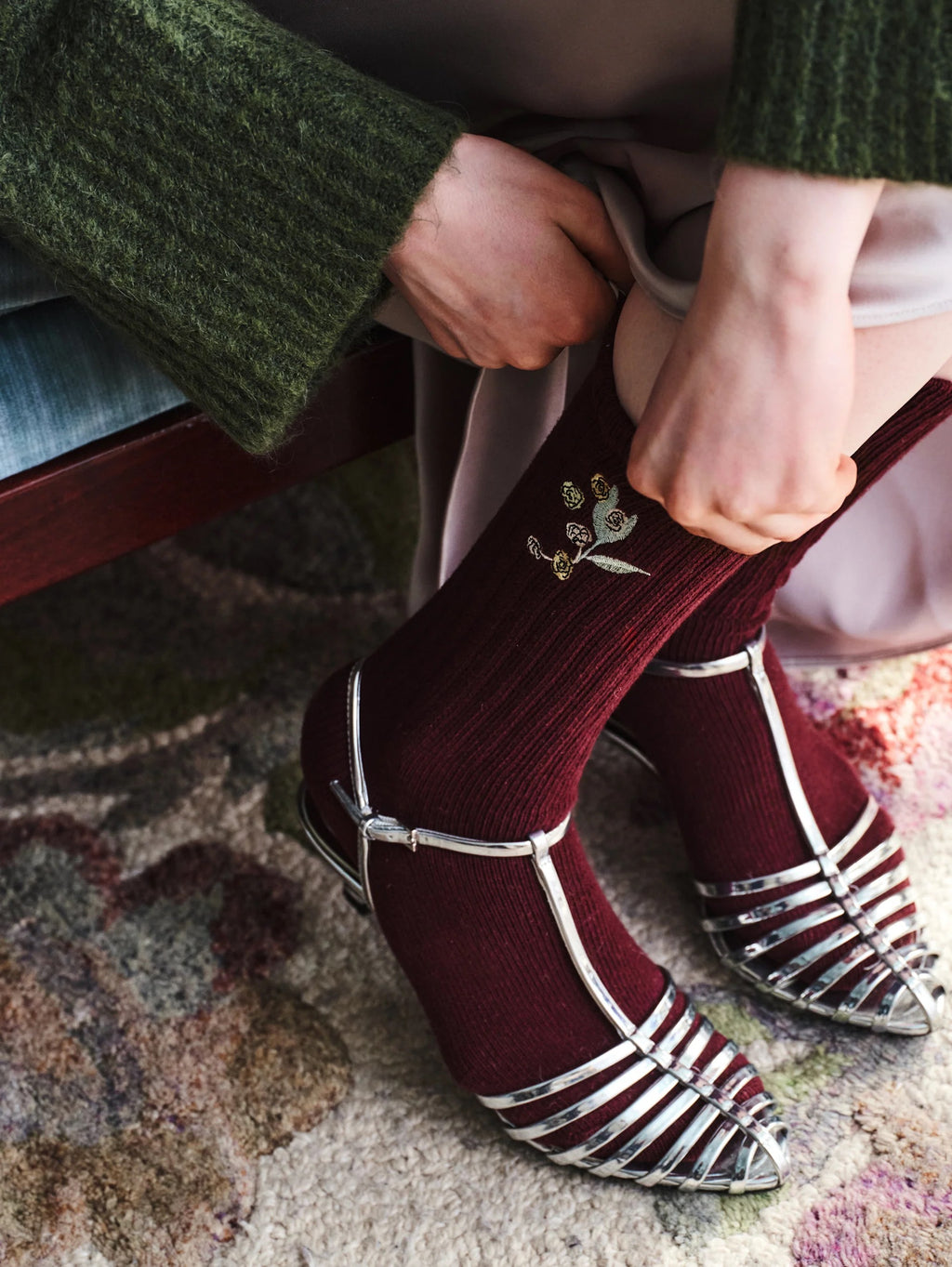 Becksondergaard Rosy Cotta Sock -  Fig Red