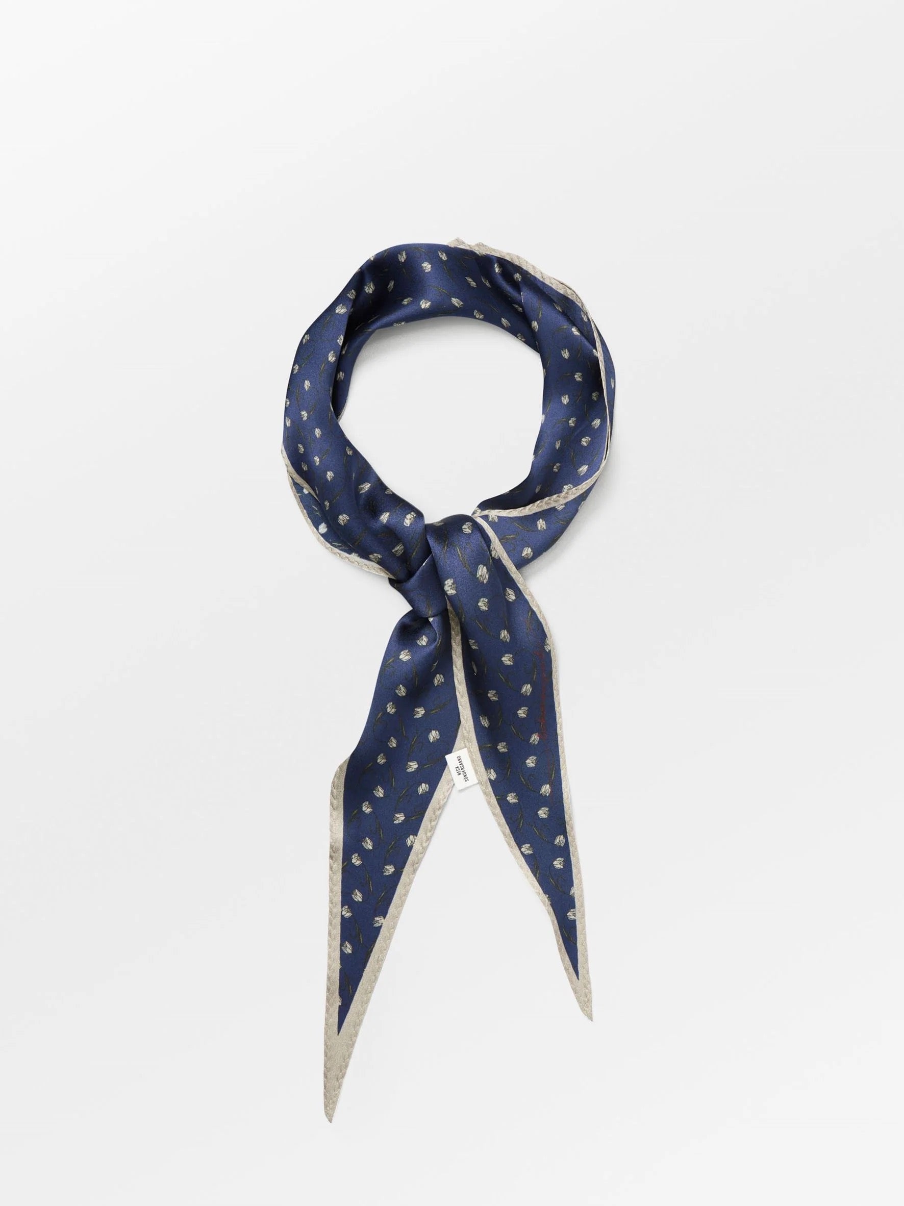 Becksöndergaard Hearta Tulip Diamond Scarf - Navy Blue