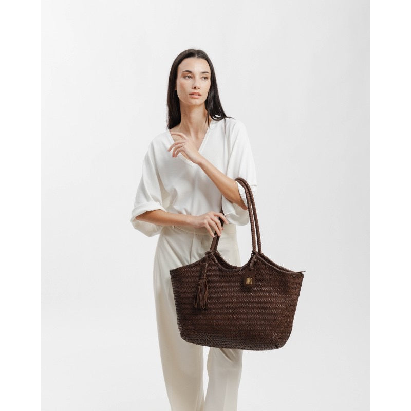 Biba Large Shoulder Bag Perkins - Dark Brown