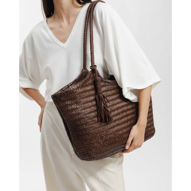 Biba Large Shoulder Bag Perkins - Dark Brown