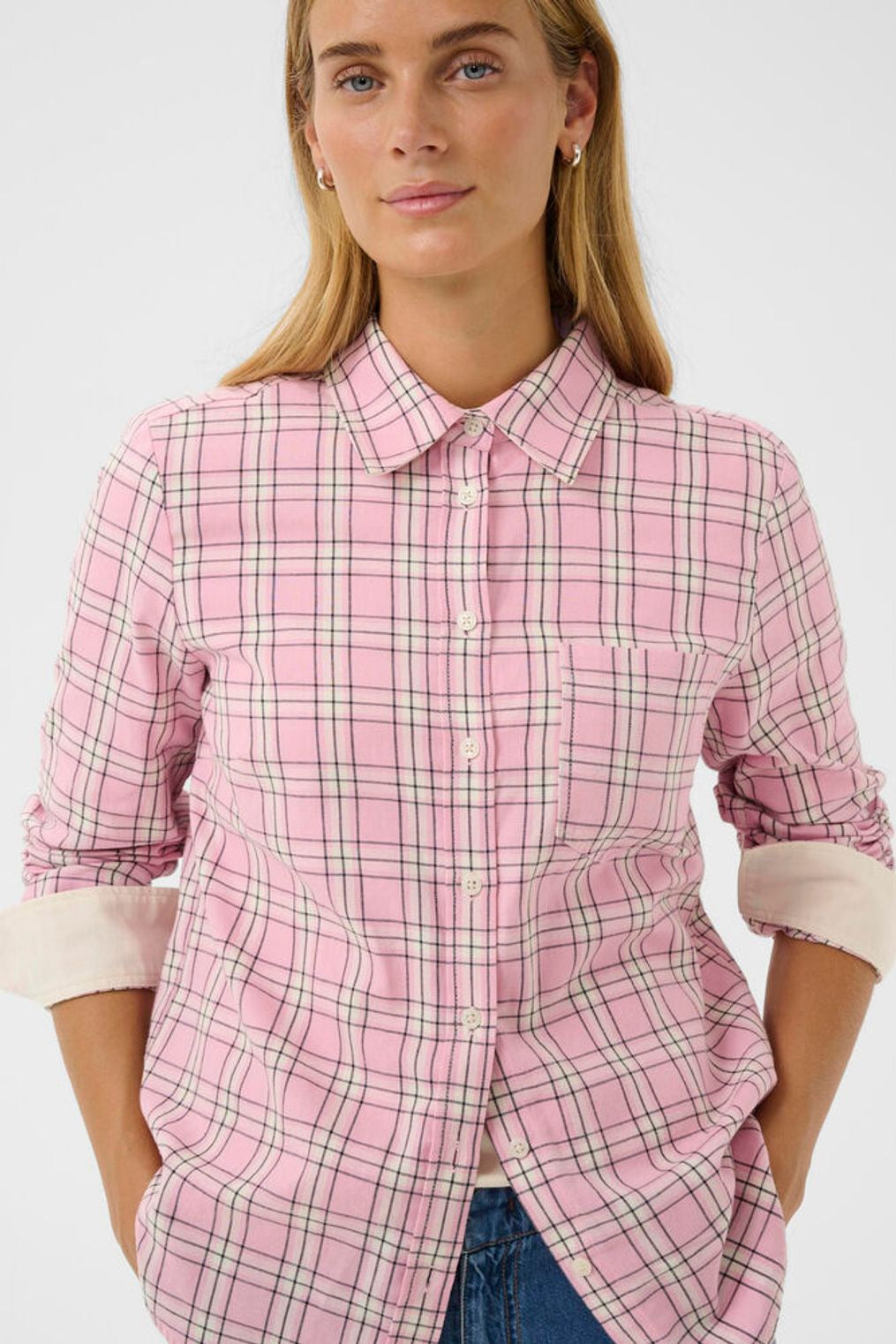 Part Two Yana Shirt - Pink Check