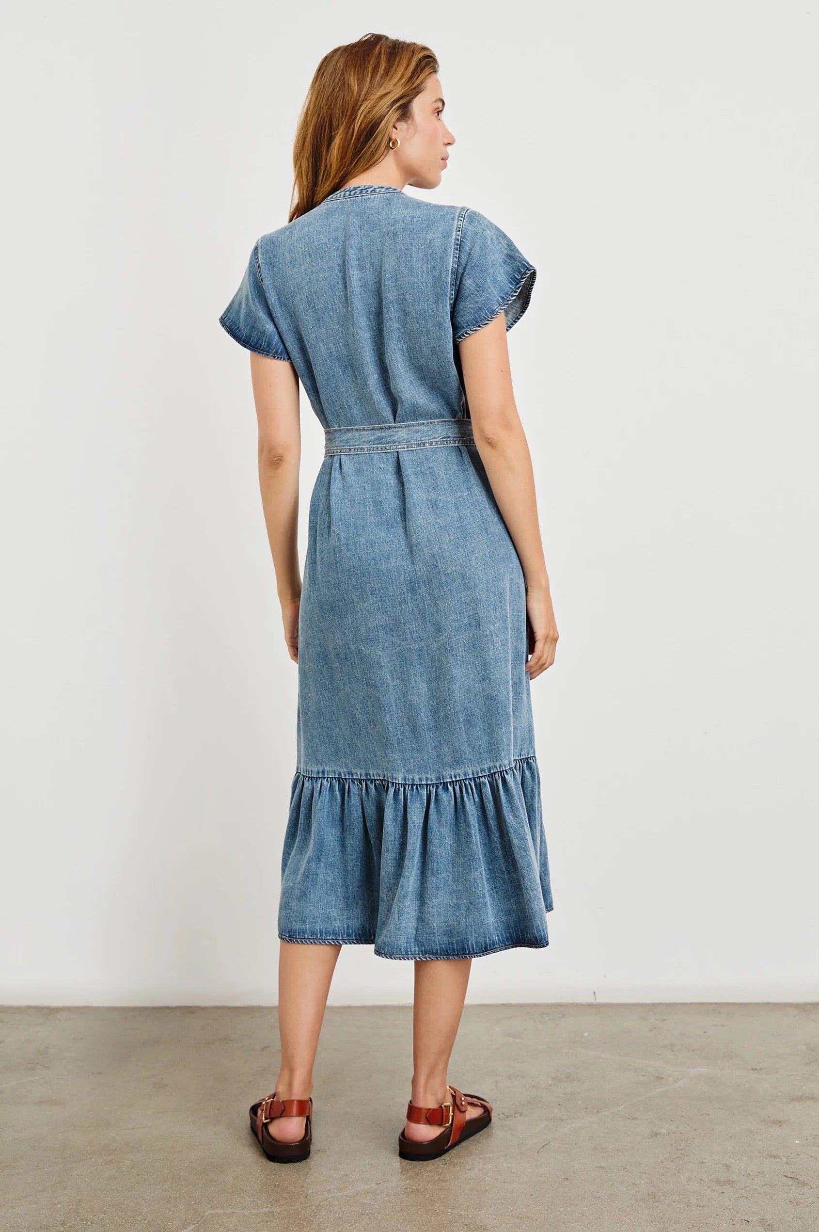 Rails Kahlo Denim Dress - Mid Blue
