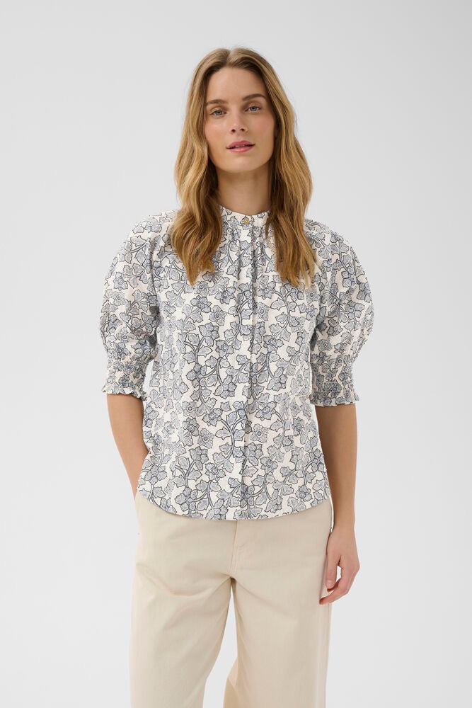 Part Two Almeras Shirt Leaf Print - Navy