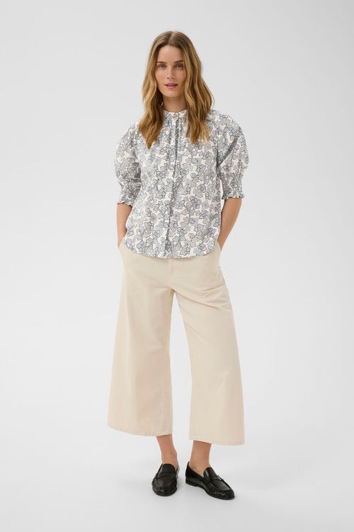 Part Two Almeras Shirt Leaf Print - Navy