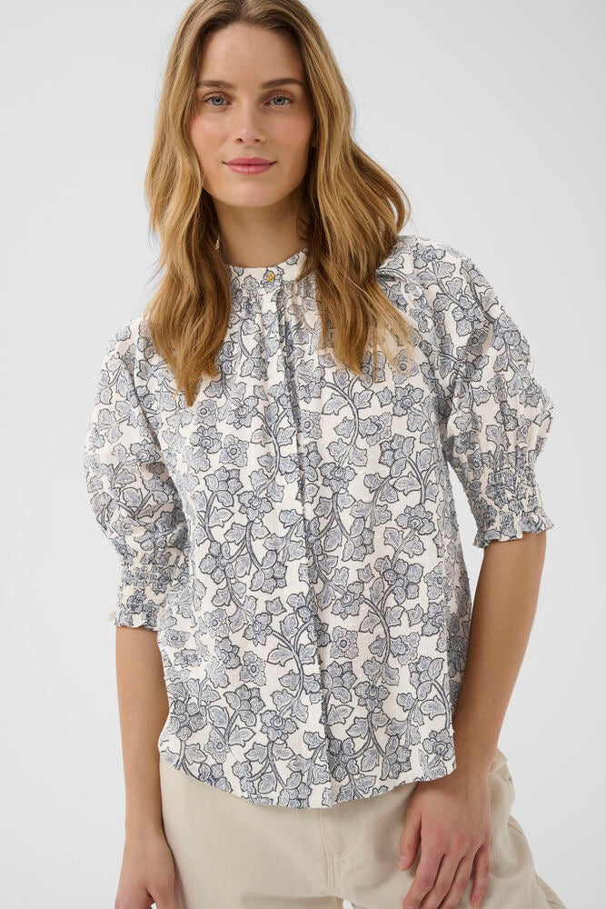 Part Two Almeras Shirt Leaf Print - Navy