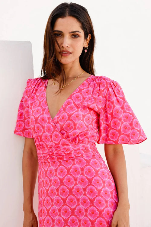 Aspiga Mimi EcoVero™ Dress - Pink & Red