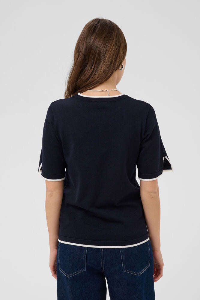 Saint Tropez Mila Contrast Pullover - Navy