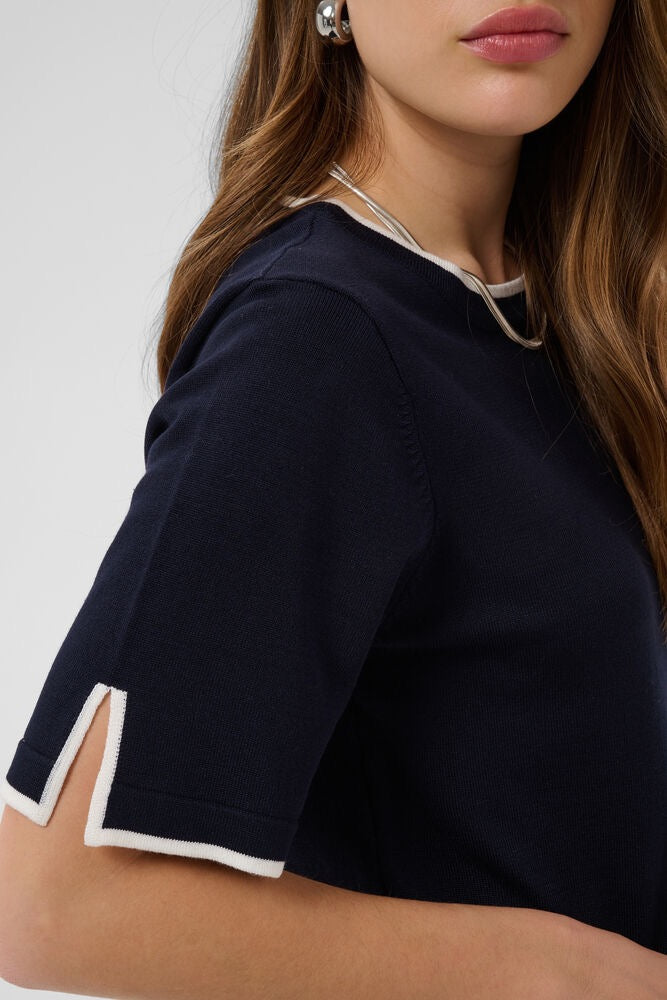 Saint Tropez Mila Contrast Pullover - Navy