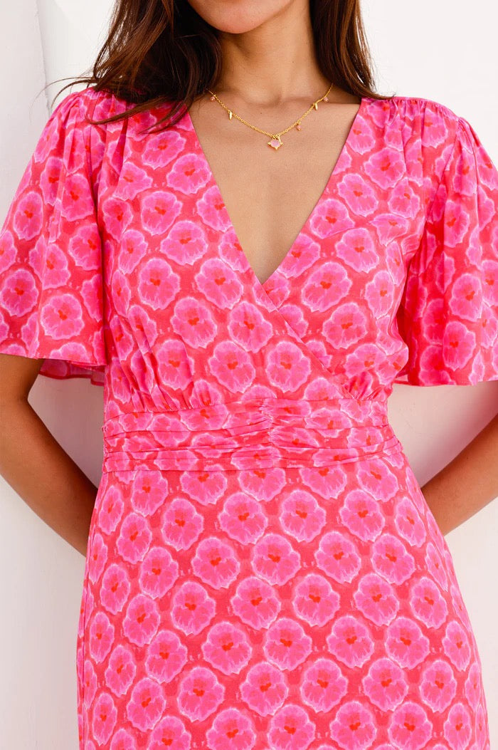 Aspiga Mimi EcoVero™ Dress - Pink & Red