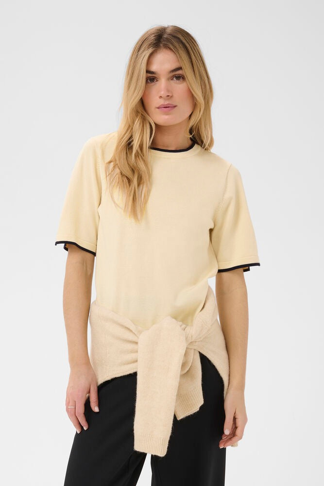 Saint Tropez Mila Contrast Pullover - Birch