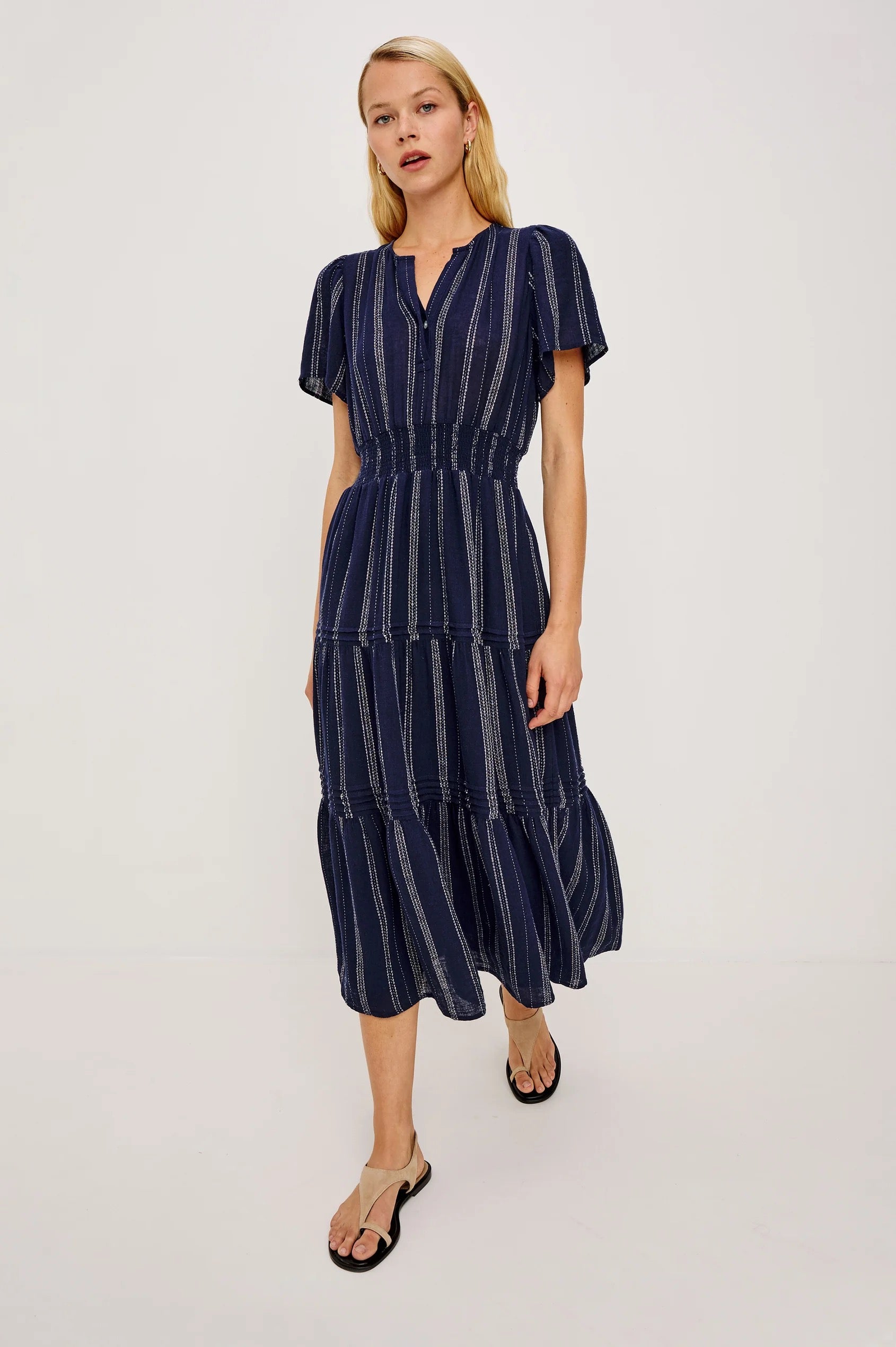 Rails Cannes Dress - Navy Stripe