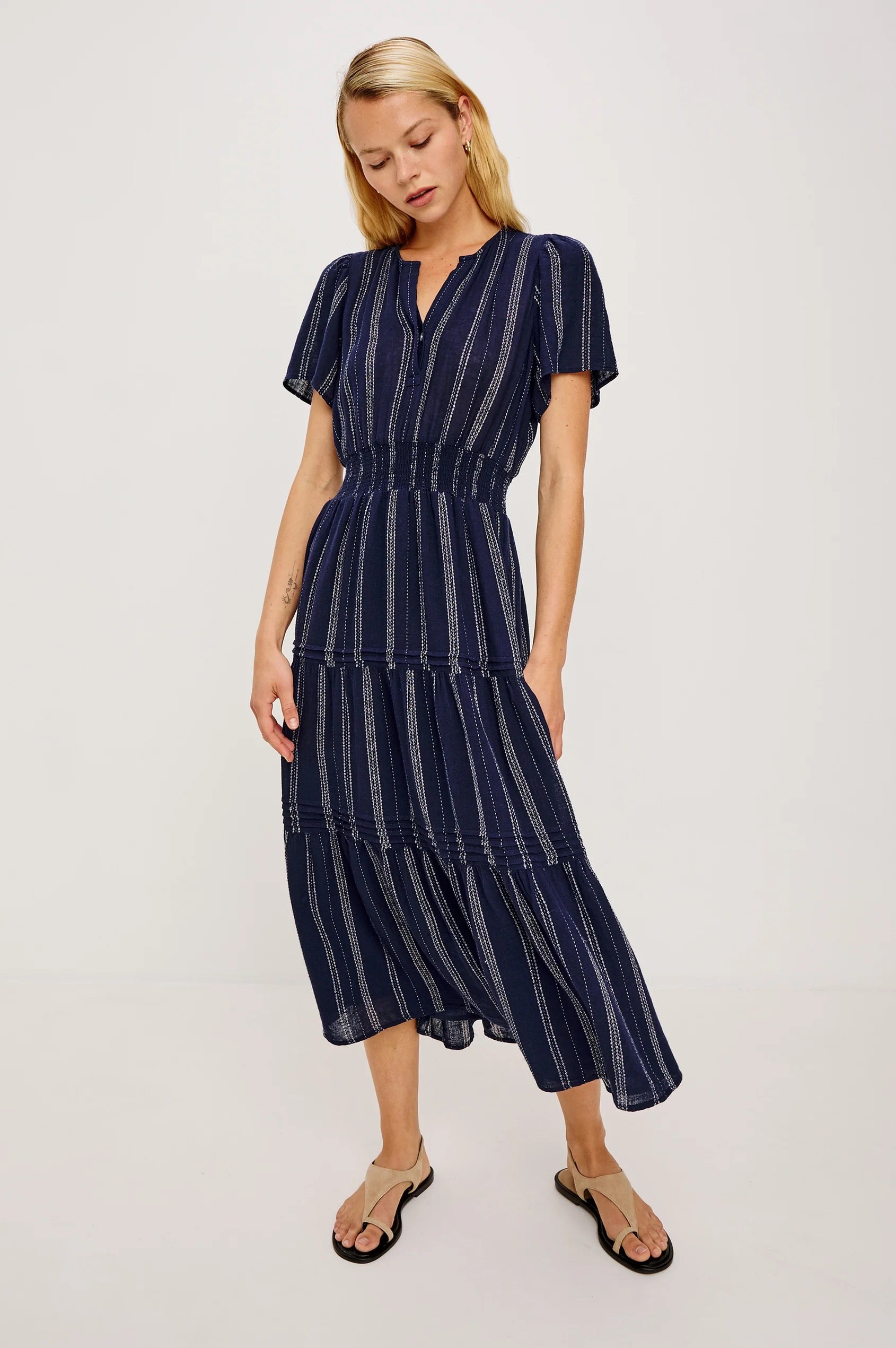 Rails Cannes Dress - Navy Stripe