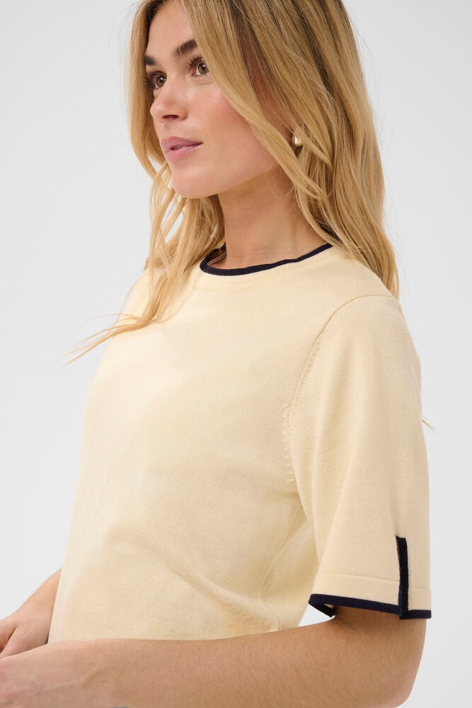 Saint Tropez Mila Contrast Pullover - Birch
