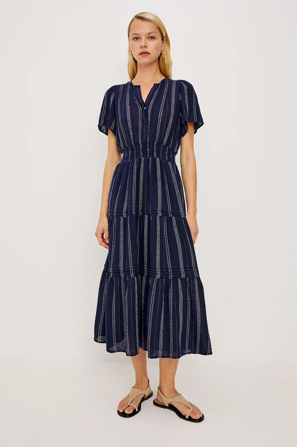 Rails Cannes Dress - Navy Stripe