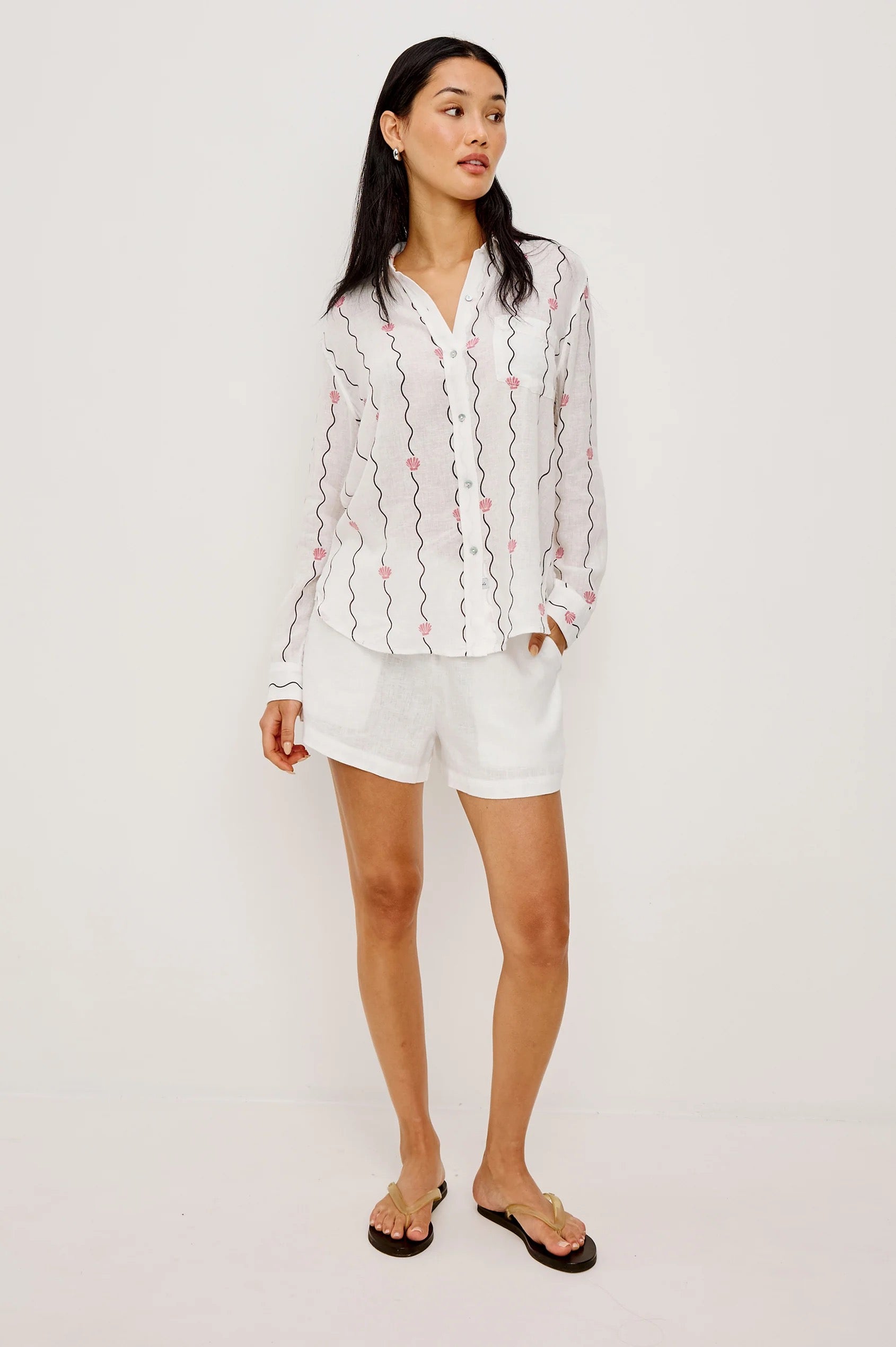 Rails Charli Seashell Shirt - Striped