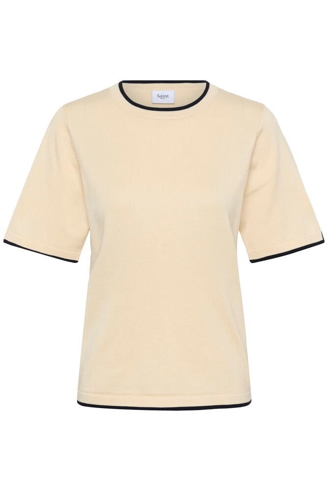 Saint Tropez Mila Contrast Pullover - Birch