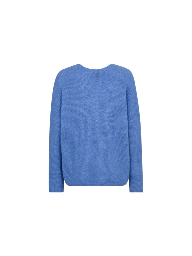 Mos Mosh Thora V-Neck Knit - Ultramarine