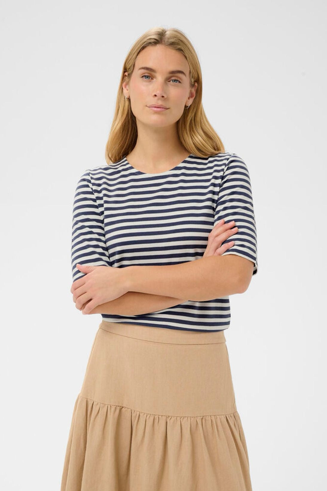 Part Two Nemi Tee - Navy Blue Stripe