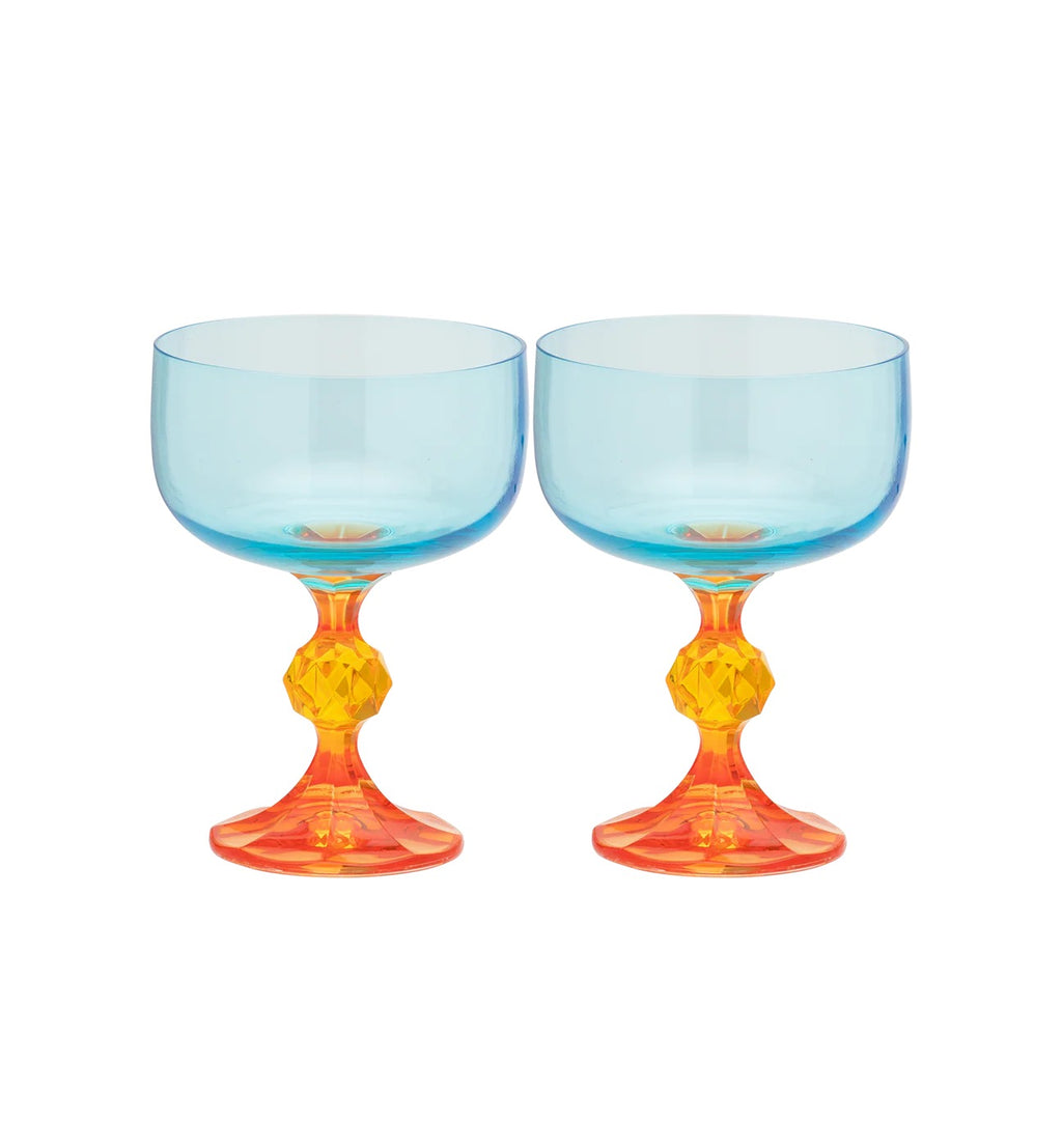Anna + Nina Paradise Cocktail Glass - Set of Two