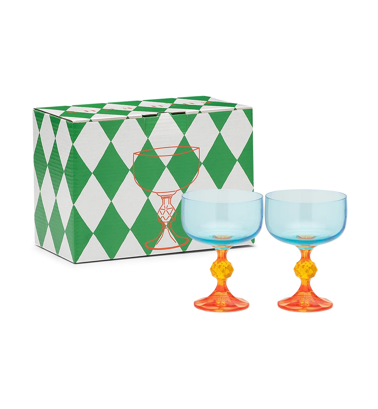 Anna + Nina Paradise Cocktail Glass - Set of Two