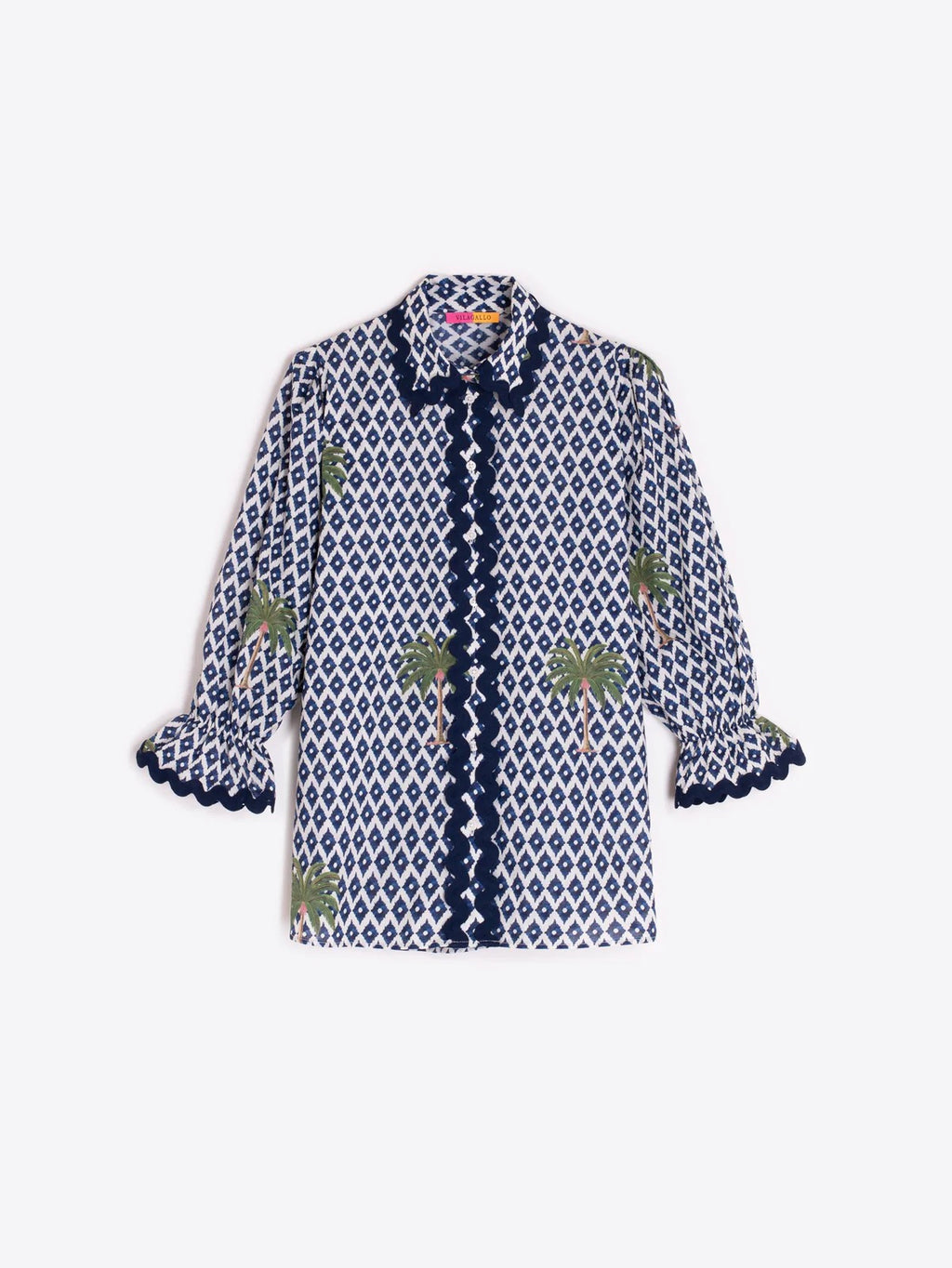Vilagallo Ikat Palm Trees Shirt