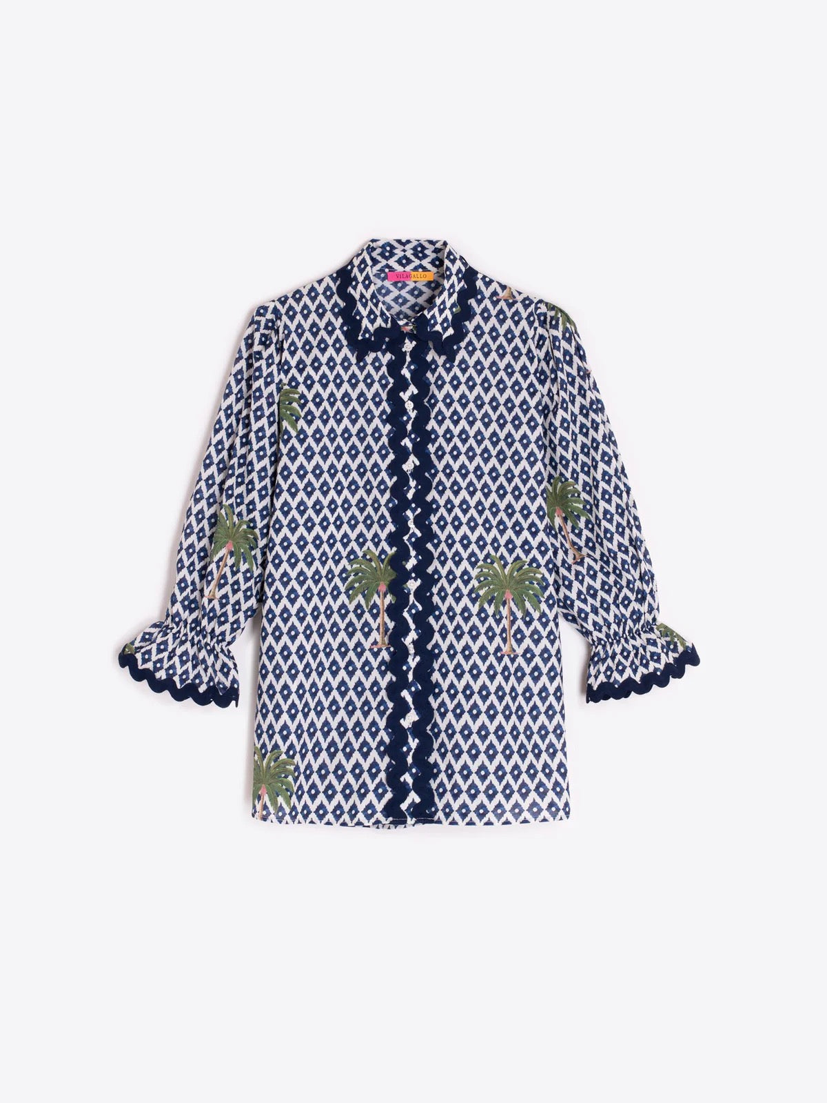 Vilagallo Ikat Palm Trees Shirt