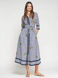 Vilagallo Ikat Palm Trees Dress